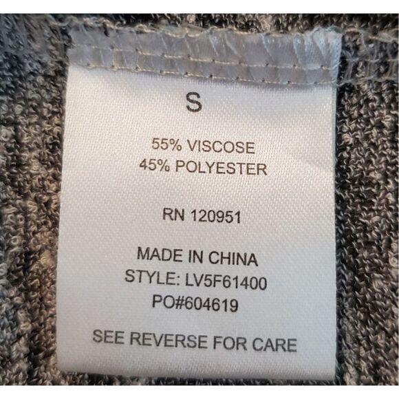 Olive & Oak Hi-Low 3/4 Sleeve Top Sheer Dolman Tunic  Small Black White - Picture 6 of 8